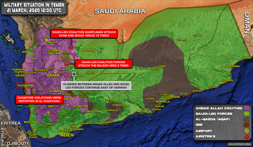 Military Situation In Yemen On March 21, 2020 (Map Update)