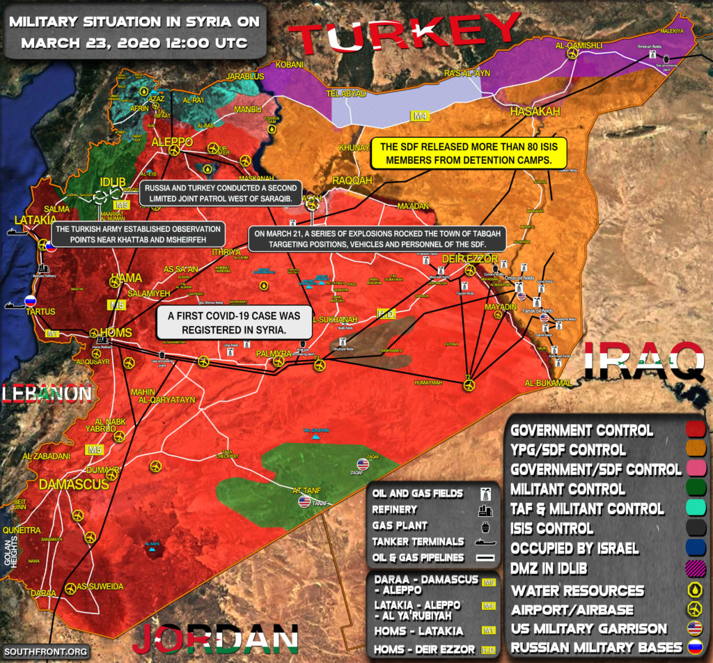 Military Situation In Syria On March 23, 2020 (Map Update)