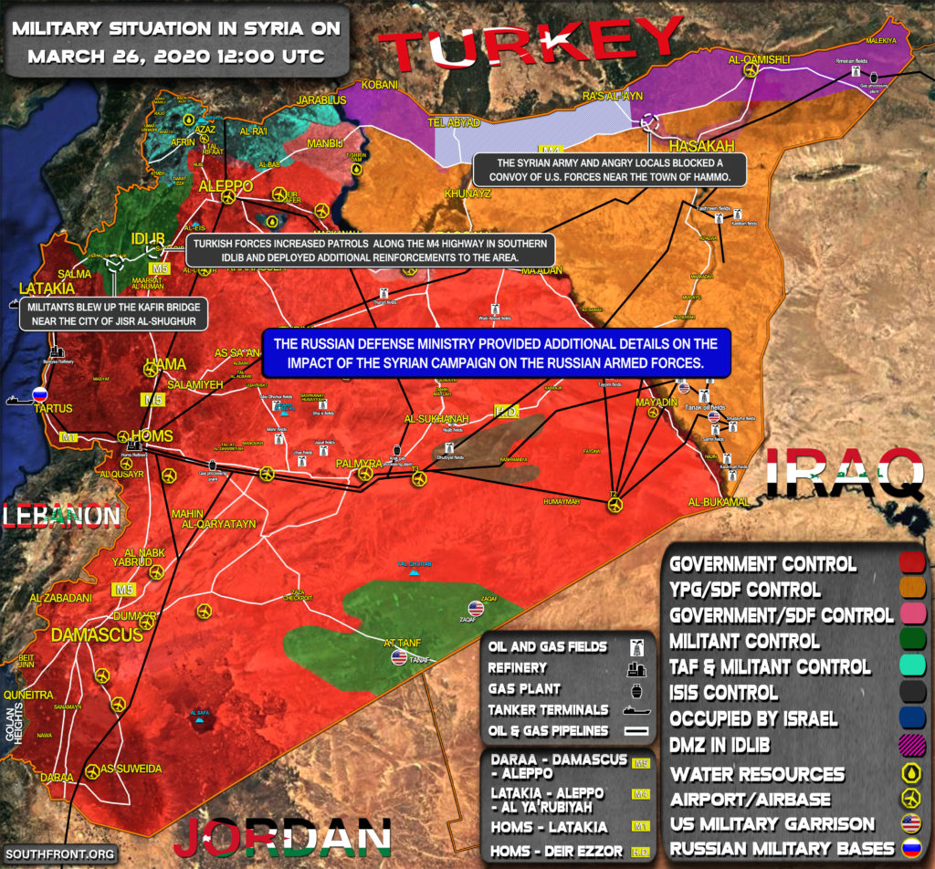 Military Situation In Syria On March 26, 2020 (Map Update)