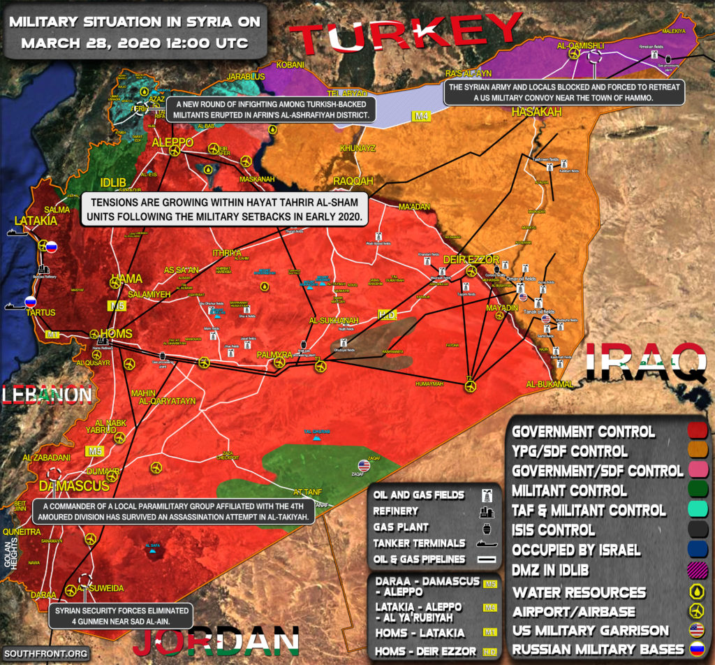 Military Situation In Syria On March 28, 2020 (Map Update)