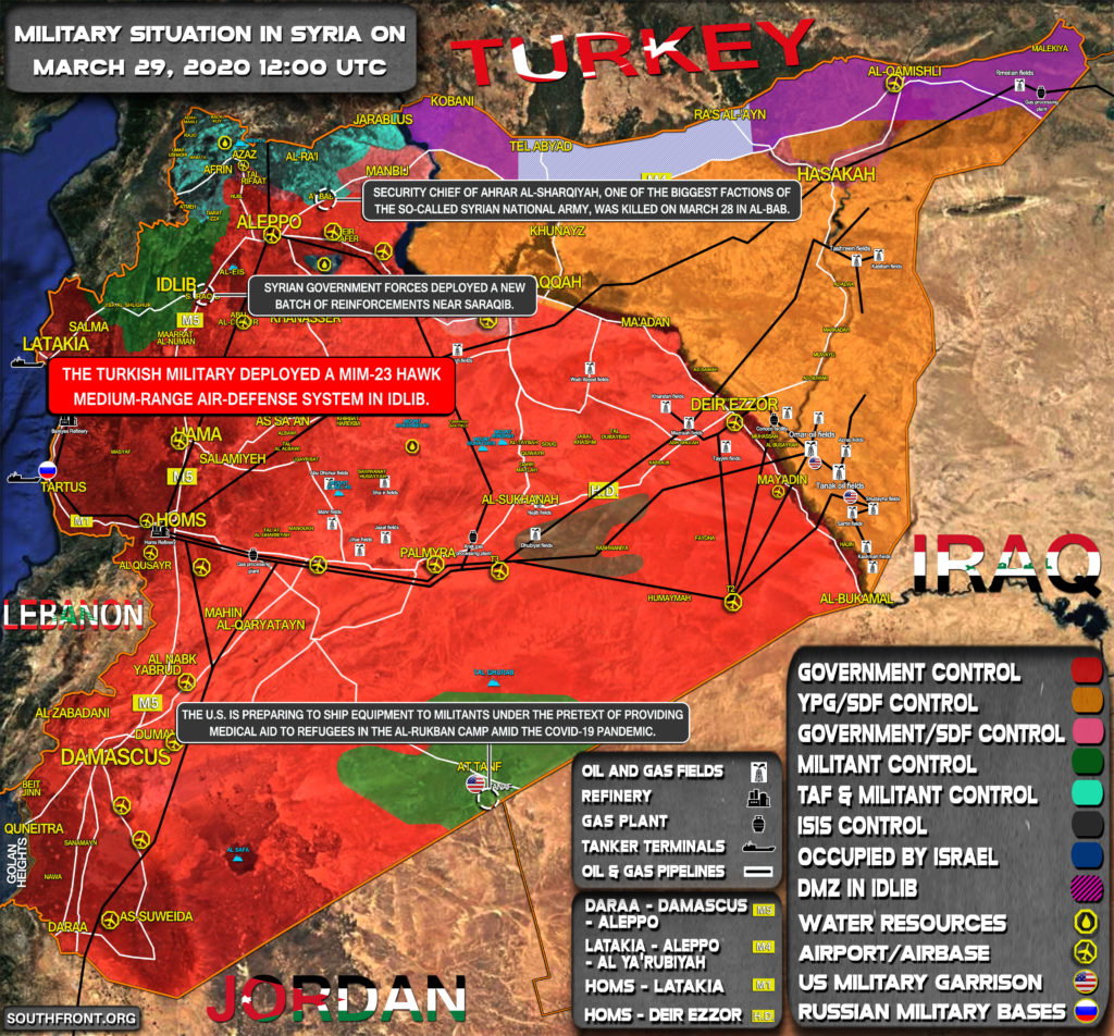 Military Situation In Syria On March 29, 2020 (Map Update)