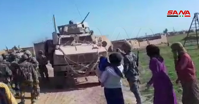 Syrian Army, Locals Block Another U.S. Patrol In Northern Al-Hasakah (Photos, Video)