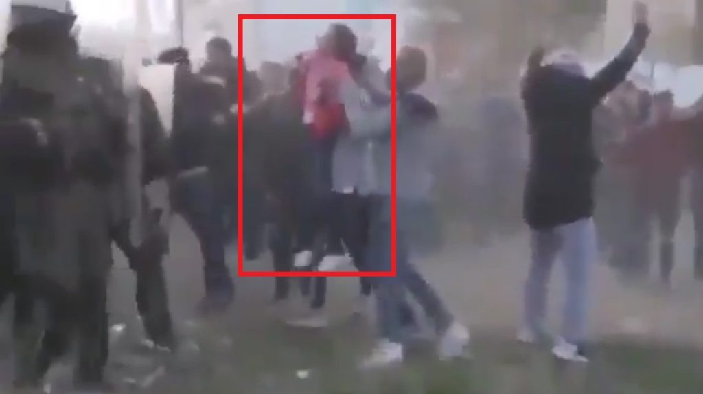 In Video: Turkish-sent Illegal Migrants Use Little Girl As Human Shield Against Greek Police