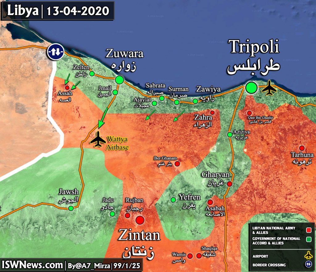 Map Update: Gains Of Turkish-backed Forces In Battle Against Libyan Army Near Tripoli