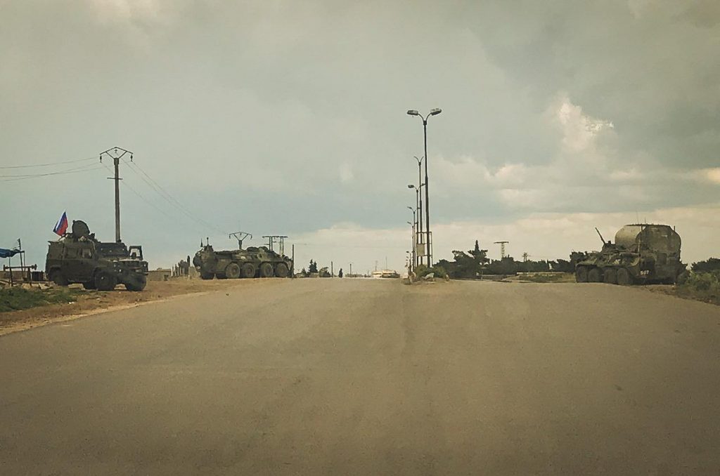 In Photo: Russian Military Police Increased Presence Around Qamishly City Amid Tensions Between SDF And Syrian Troops