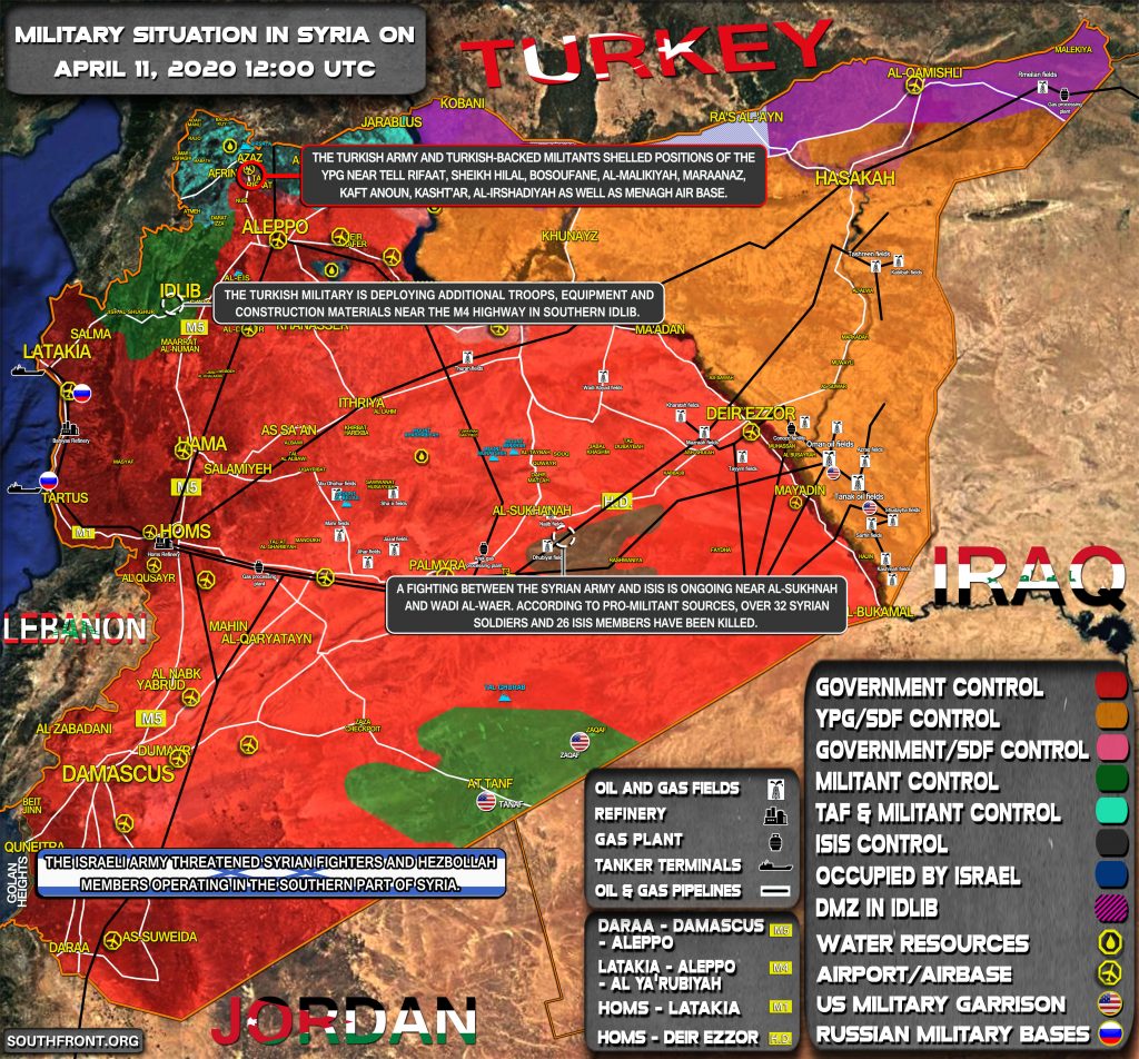 Military Situation In Syria On April 11, 2020 (Map Update)