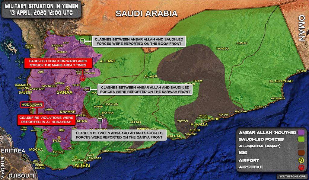 Military Situation In Yemen On April 13, 2020 (Map Update)