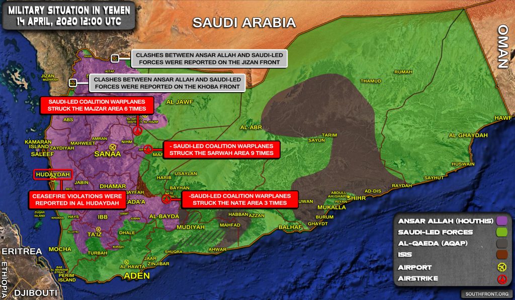 Military Situation In Yemen On April 14, 2020 (Map Update)