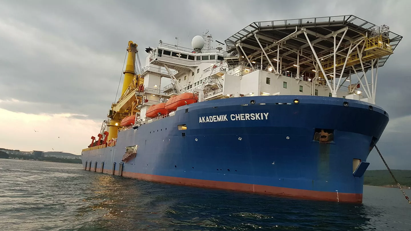 Russian Akademik Cherskiy Pipe Laying Vessel Appears En Route To Nord Stream 2