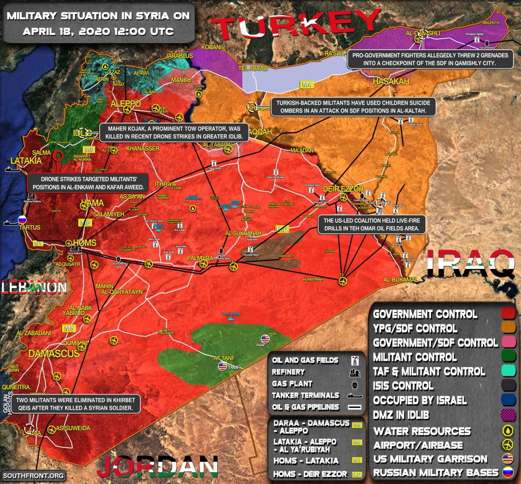 Military Situation In Syria On April 18, 2020 (Map Update)