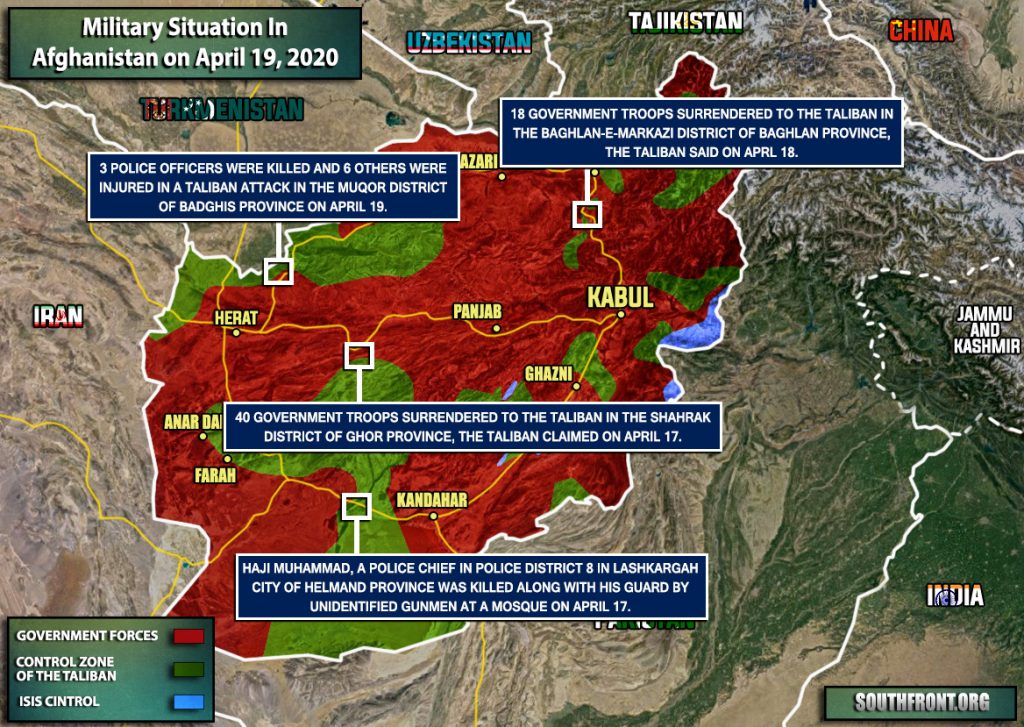 Military Situation In Afghanistan On April 19, 2020 (Map Update)