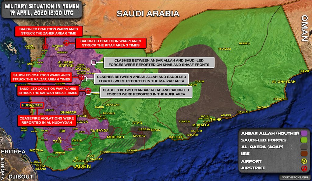 Military Situation In Yemen On April 19, 2020 (Map Update)