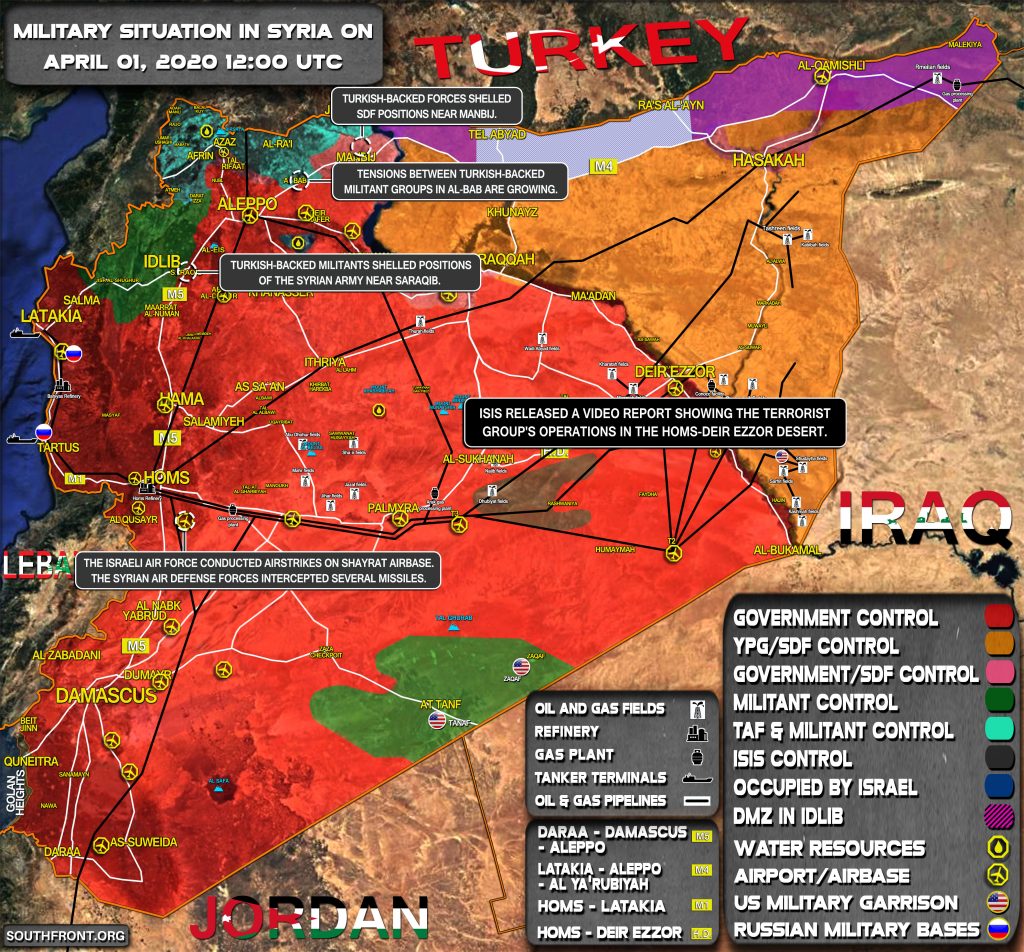 Military Situation In Syria April 1, 2020 (Map Update)