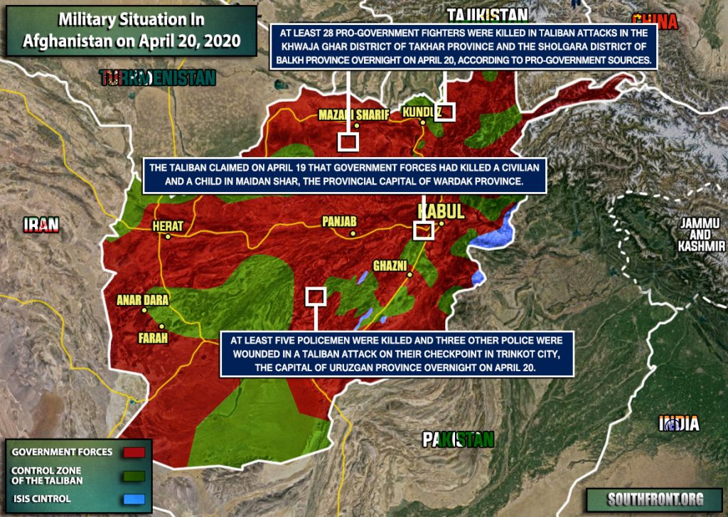 Military Situation In Afghanistan On April 20, 2020 (Map Update)