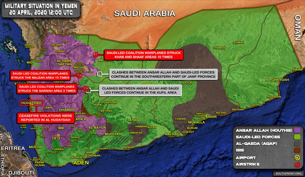 Military Situation In Yemen On April 20, 2020 (Map Update)