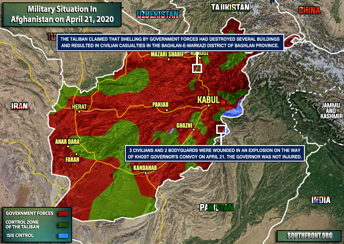 Military Situation In Afghanistan On April 21, 2020 (Map Update)