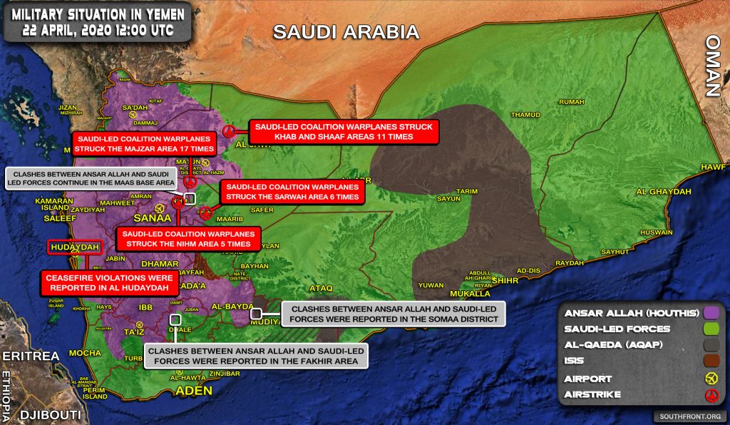 Military Situation In Yemen On April 22, 2020 (Map Update)