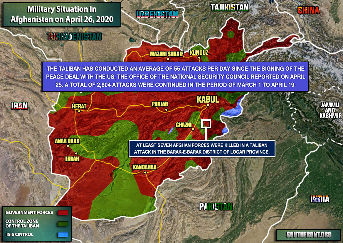 Military Situation In Afghanistan On April 26, 2020 (Map Update)