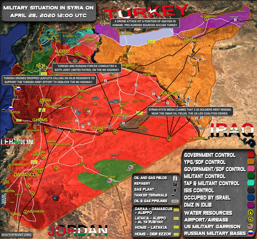 Military Situation In Syria On April 28, 2020 (Map Update)