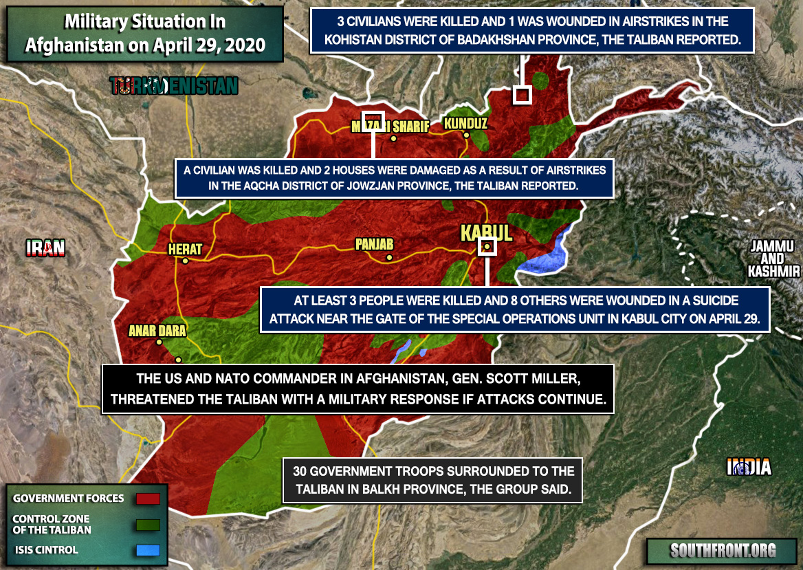 Military Situation In Afghanistan On April 29, 2020 (Map Update)