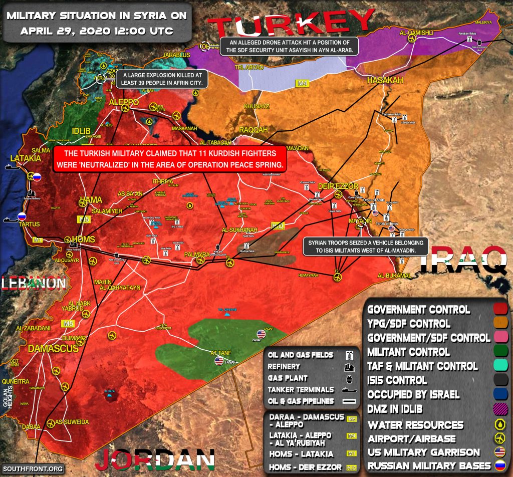 Military Situation In Syria On April 29, 2020 (Map Update)