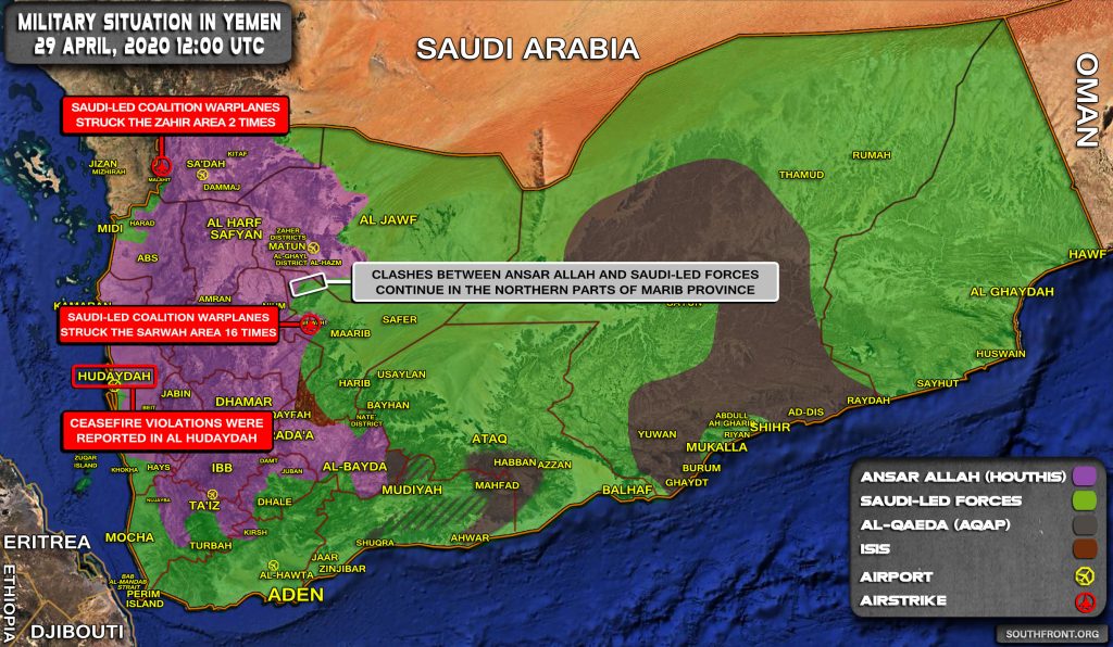 Military Situation In Yemen On April 29, 2020 (Map Update)