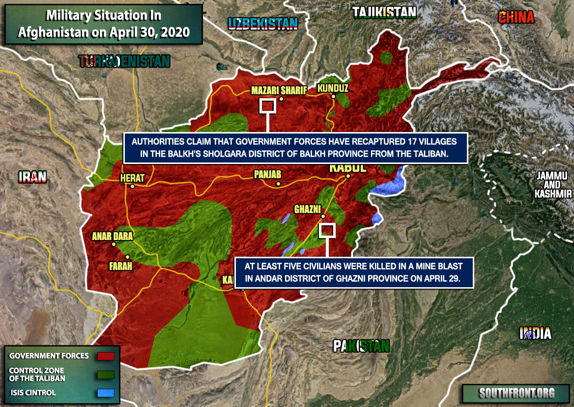 Military Situation In Afghanistan On April 30, 2020 (Map Update)