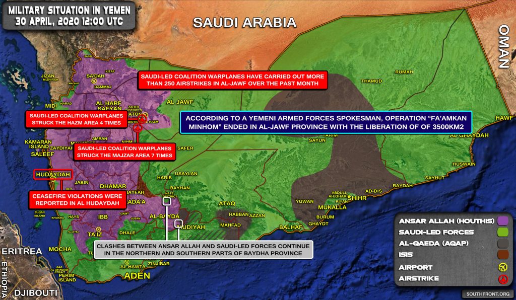 Military Situation In Yemen On April 30, 2020 (Map Update)