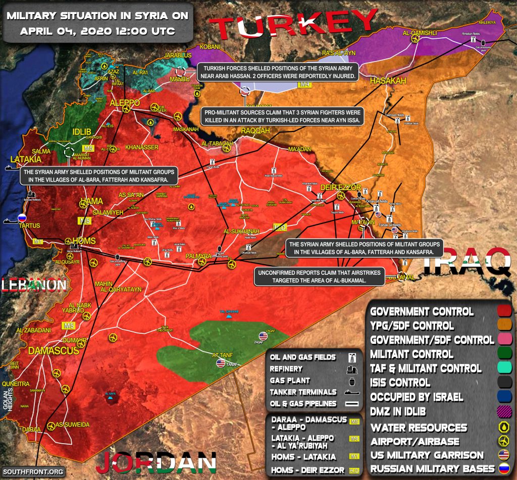 Military Situation In Syria April 4, 2020 (Map Update)