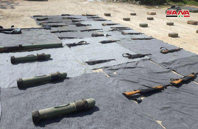 In Photos: Security Forces Seize Militants' Weapon Caches In Damascus And Quneitra