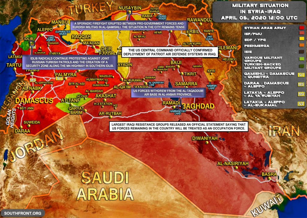 Military Situation In Syria And Iraq On April 5, 2020 (Map Update)