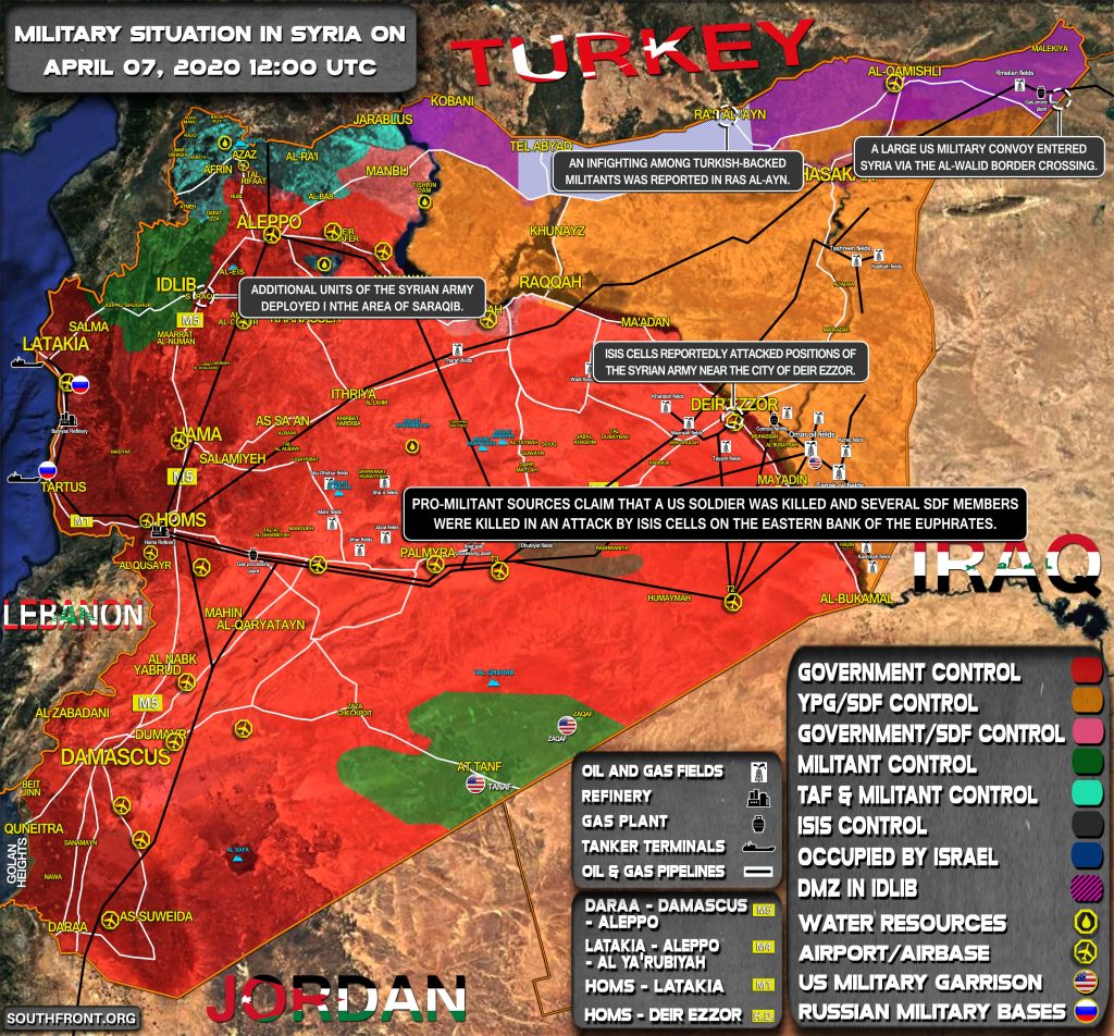 Military Situation In Syria On April 7, 2020 (Map Update)