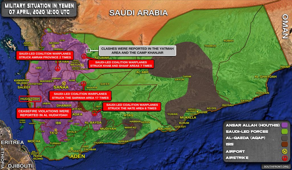 Military Situation In Yemen On April 7, 2020 (Map Update)