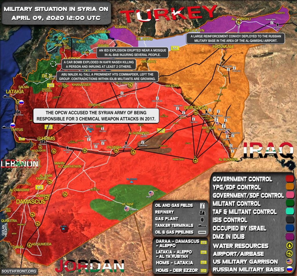 Military Situation In Syria On April 9, 2020 (Map Update)