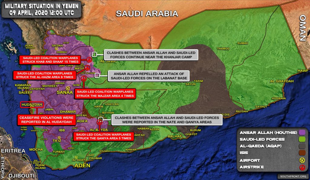 Military Situation In Yemen On April 9, 2020 (Map Update)