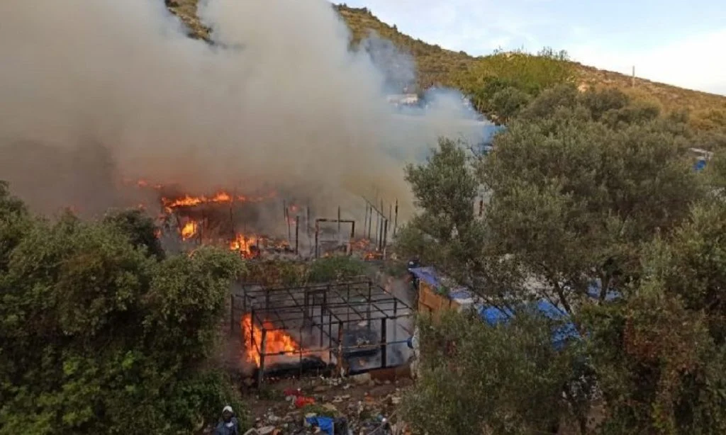 Tensions Between Migrant Groups Lead To Fires In Greek Camp