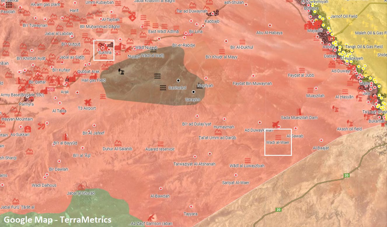 Russian Warplanes Support Syrian Troops In Clashes Against ISIS In Eastern Homs