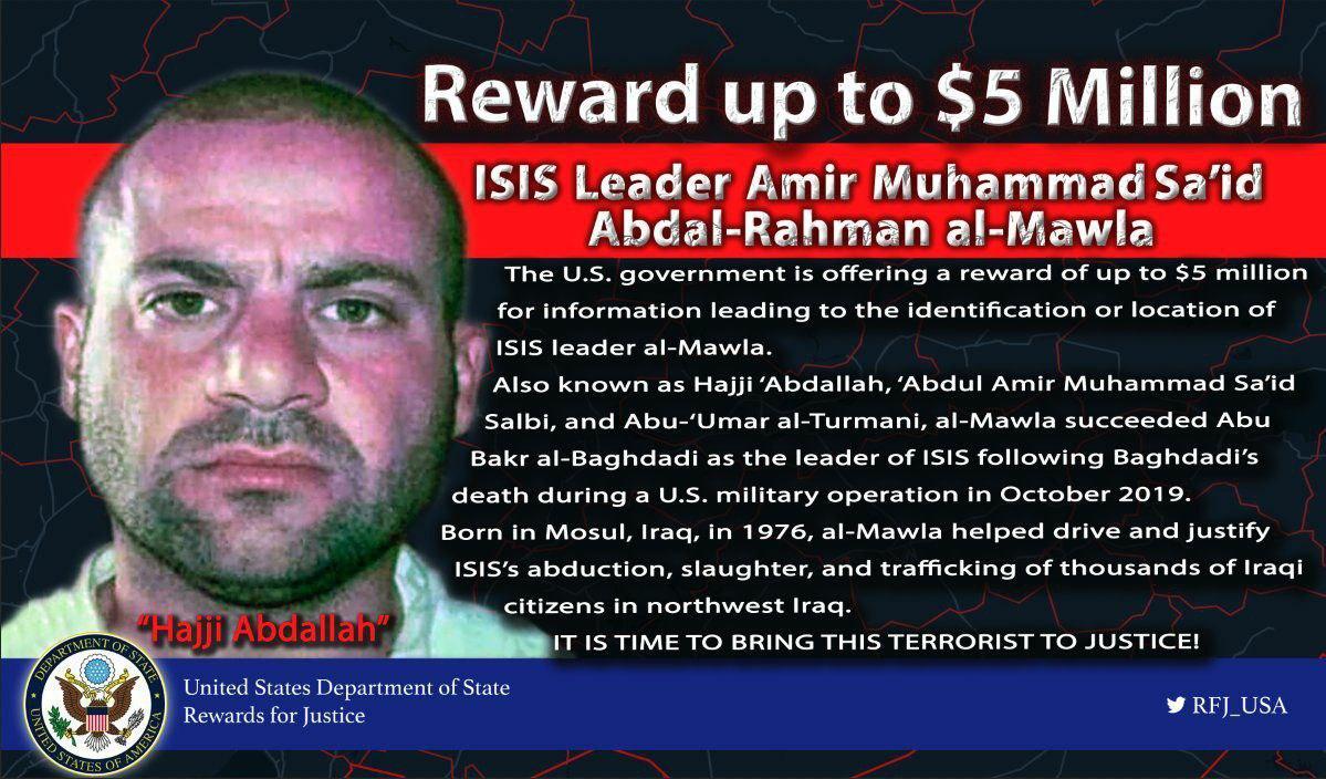 U.S. Offers $5M Reward For Information On New ISIS Leader In An Endless Whack-A-Mole