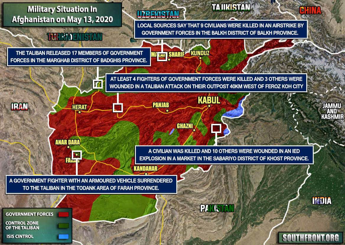 Military Situation In Afghanistan On May 13, 2020 (Map Update)