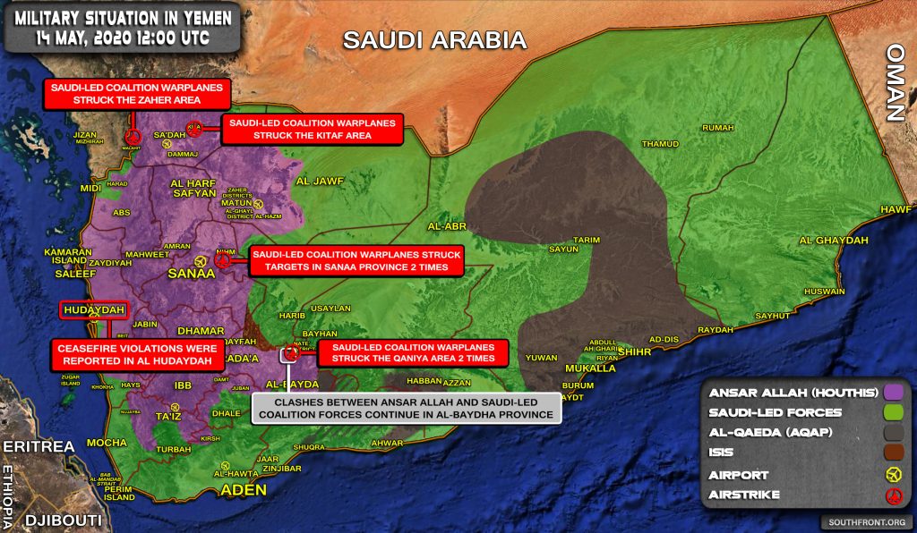 Military Situation In Yemen On May 14, 2020 (Map Update)