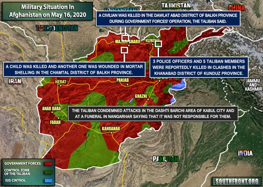 Military Situation In Afghanistan On May 16, 2020 (Map Update)