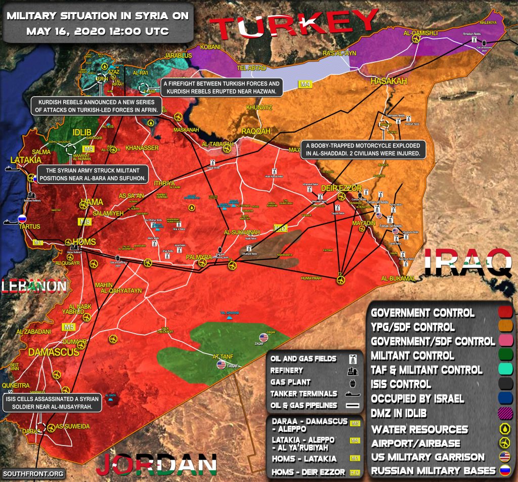 Military Situation In Syria On May 16, 2020 (Map Update)