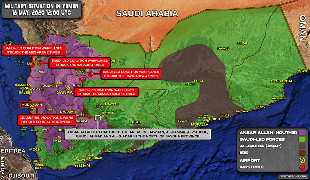 Military Situation In Yemen On May 16, 2020 (Map Update)