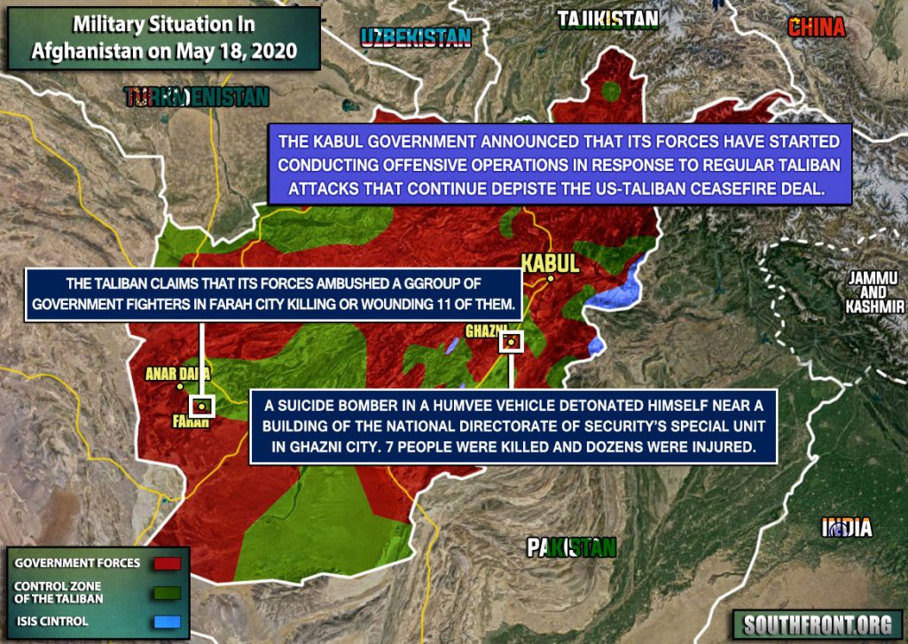 Military Situation In Afghanistan On May 18, 2020 (Map Update)