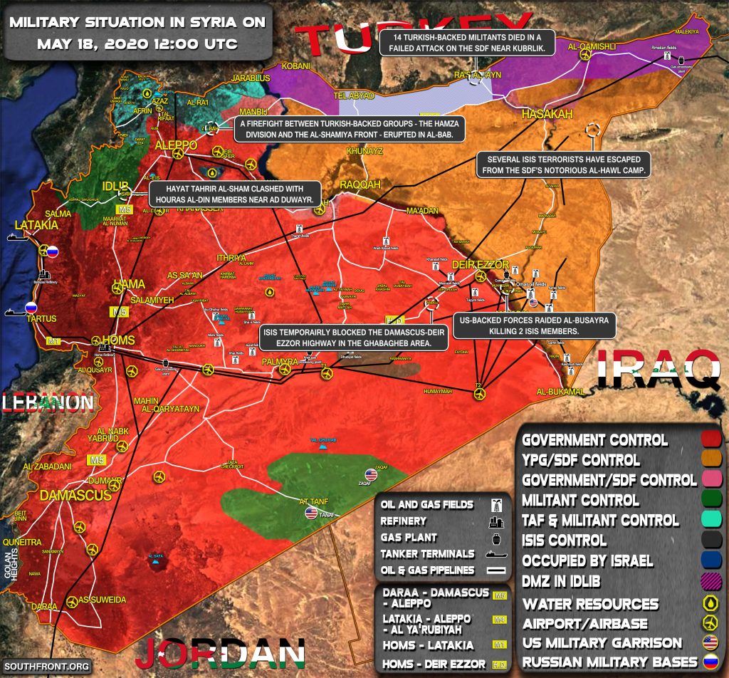 Military Situation In Syria On May 18, 2020 (Map Update)