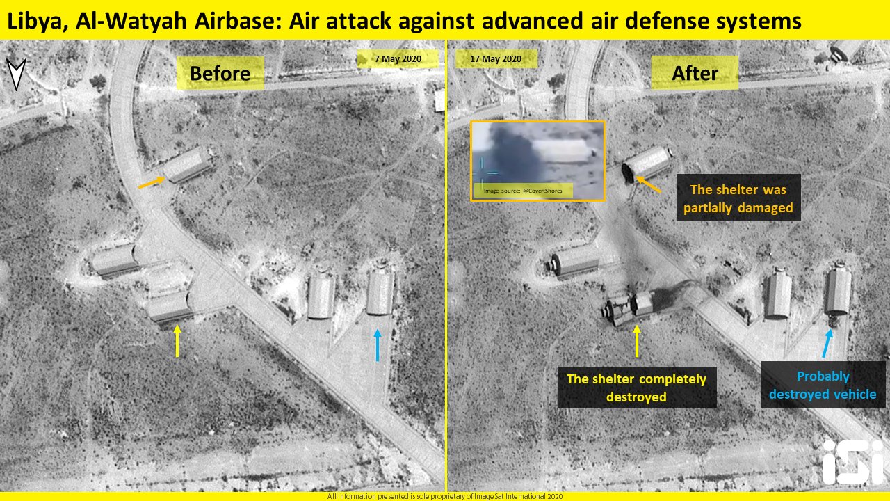 Satellite Images: Impact Of May 16 Turksih Strikes On Al-Watiah Air Base