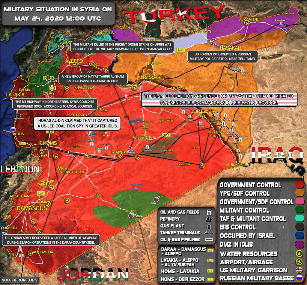 Military Situation In Syria On May 24, 2020 (Map Update)