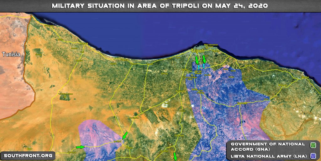 Military Situation In Area Of Tripoli On May 24, 2020 (Map Update)