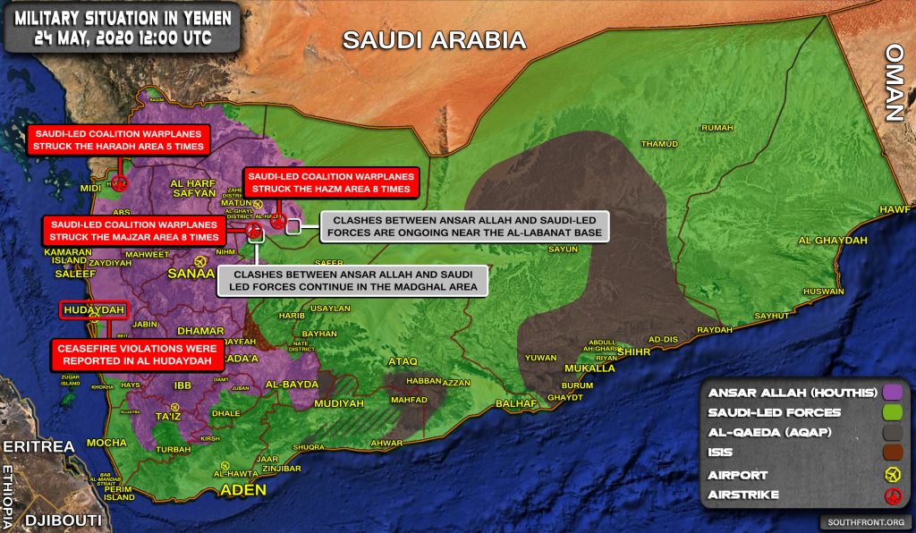 Military Situation In Yemen On May 24, 2020 (Map Update)