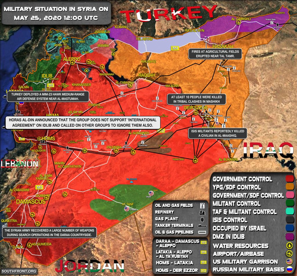 Military Situation In Syria On May 25, 2020 (Map Update)